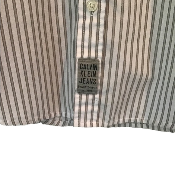 Calvin Klein Jeans stripe button down shirt - Picture 5 of 5
